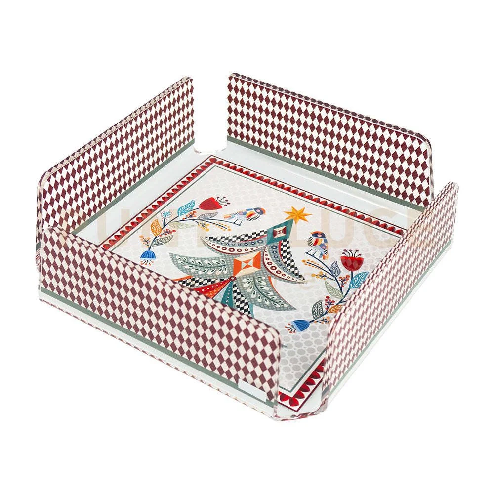 PORTATOVAGLIOLI MEDIO IN CRISTALLO ACRILICO DECORATO DISEGNO ALBERO