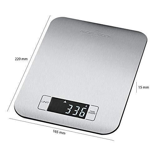 ProfiCook PC-KW 1061 Nero, Acciaio inossidabile Rettangolo Bilancia da cucina elettronica - Image 7