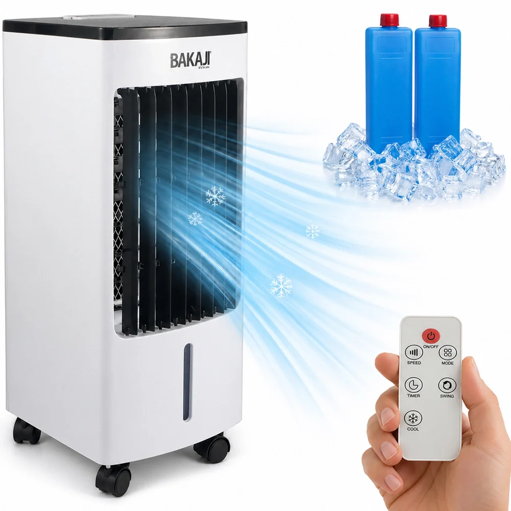 Raffrescatore a Aria 2 Blocchi Refrigeranti Umidificatore Telecomando Air Cooler