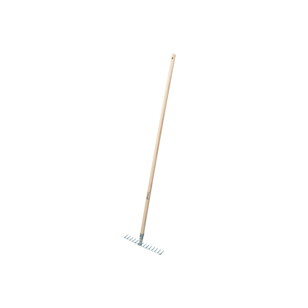 Rastrello zincato 14 denti con manico 140 cm