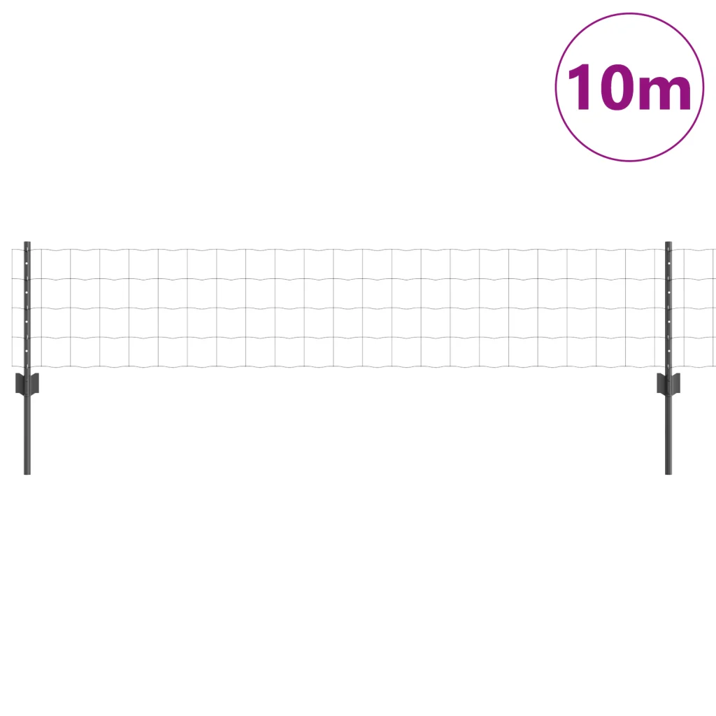 Recinzione Euro con 5 Post U Grigio 0.4x10 m Acciaio - Image 3