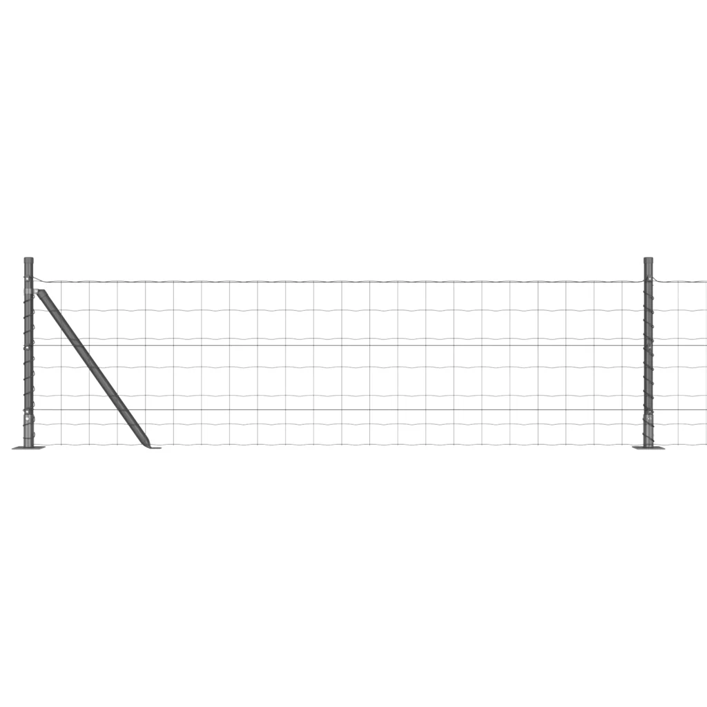 Recinzione Euro con 7 Post flangiati 0.4x10 m Acciaio Zincato. - Image 2