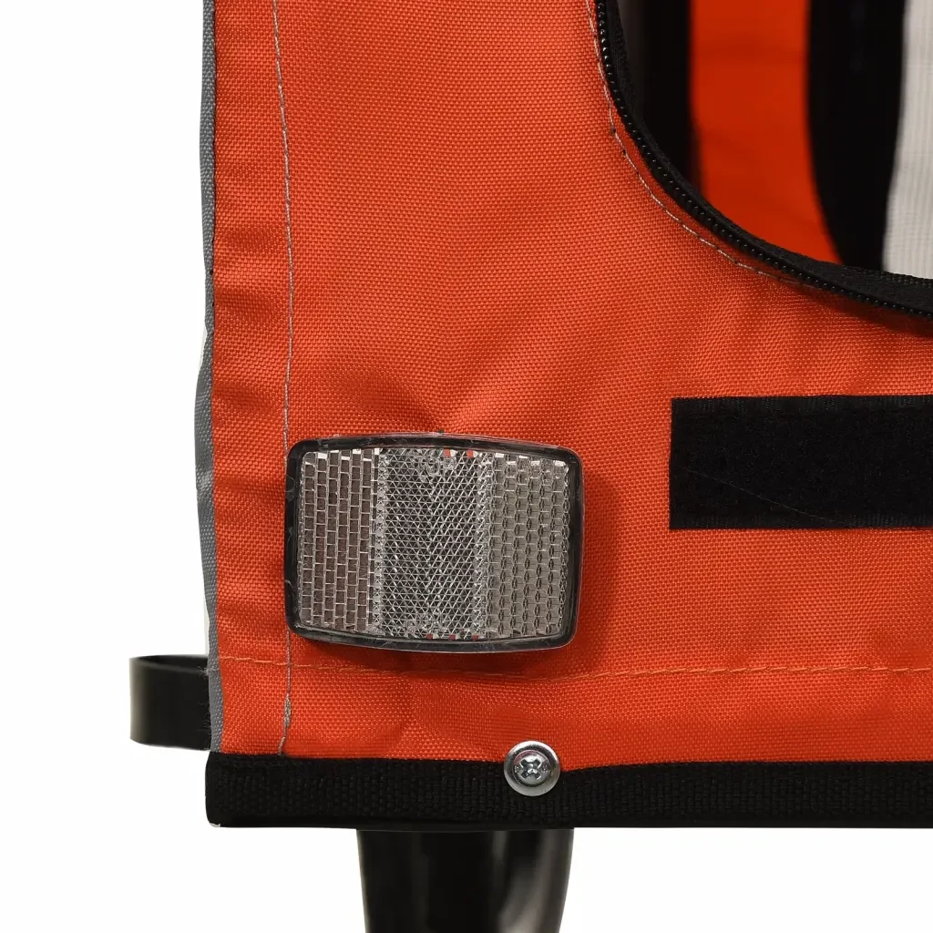 Rimorchio da Bici per Animali Arancione e Nero Oxford e Ferro 93879 - Image 10