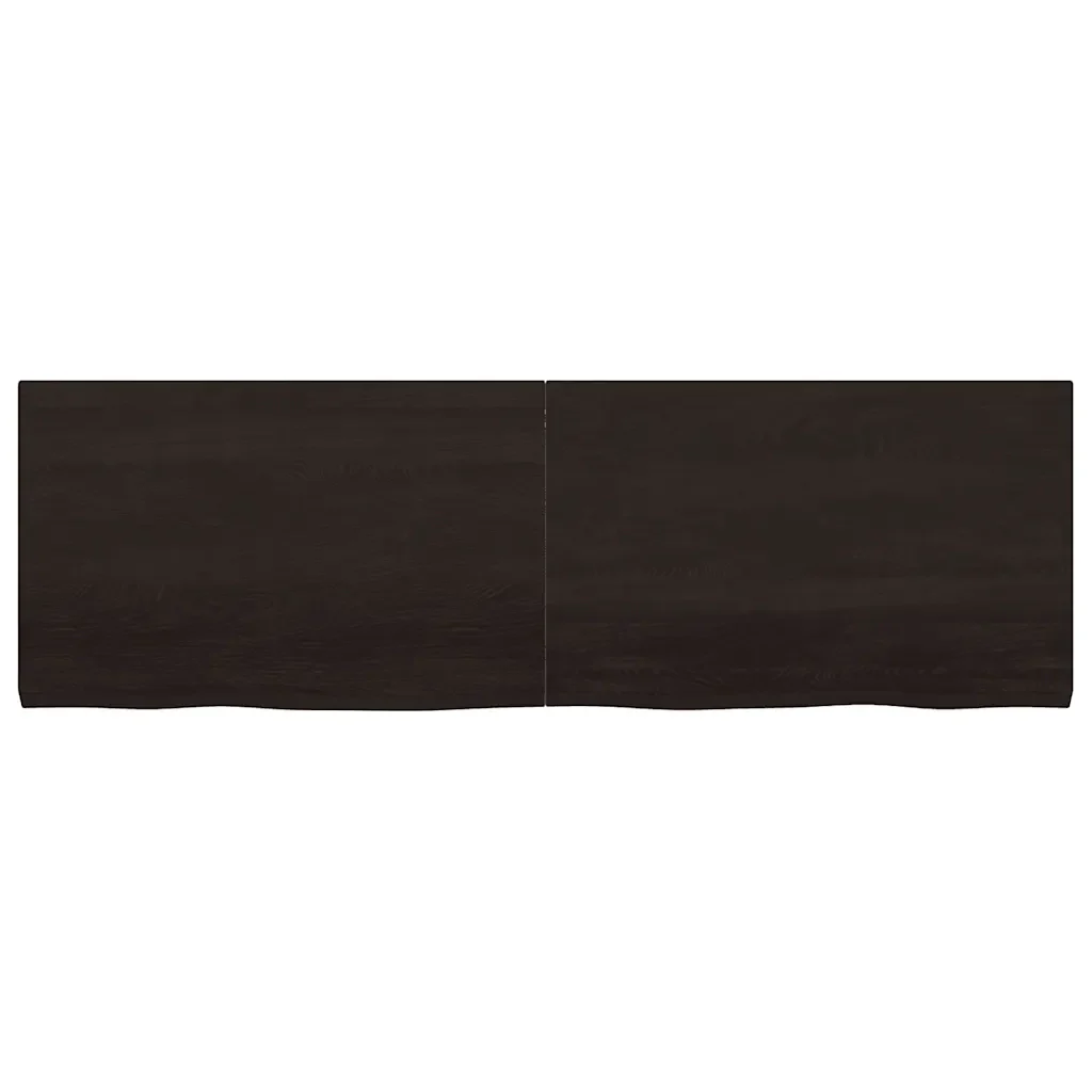 Ripiano Marrone Scuro 160x50x(2-4) cm Massello Rovere Trattato 363832 - Image 2