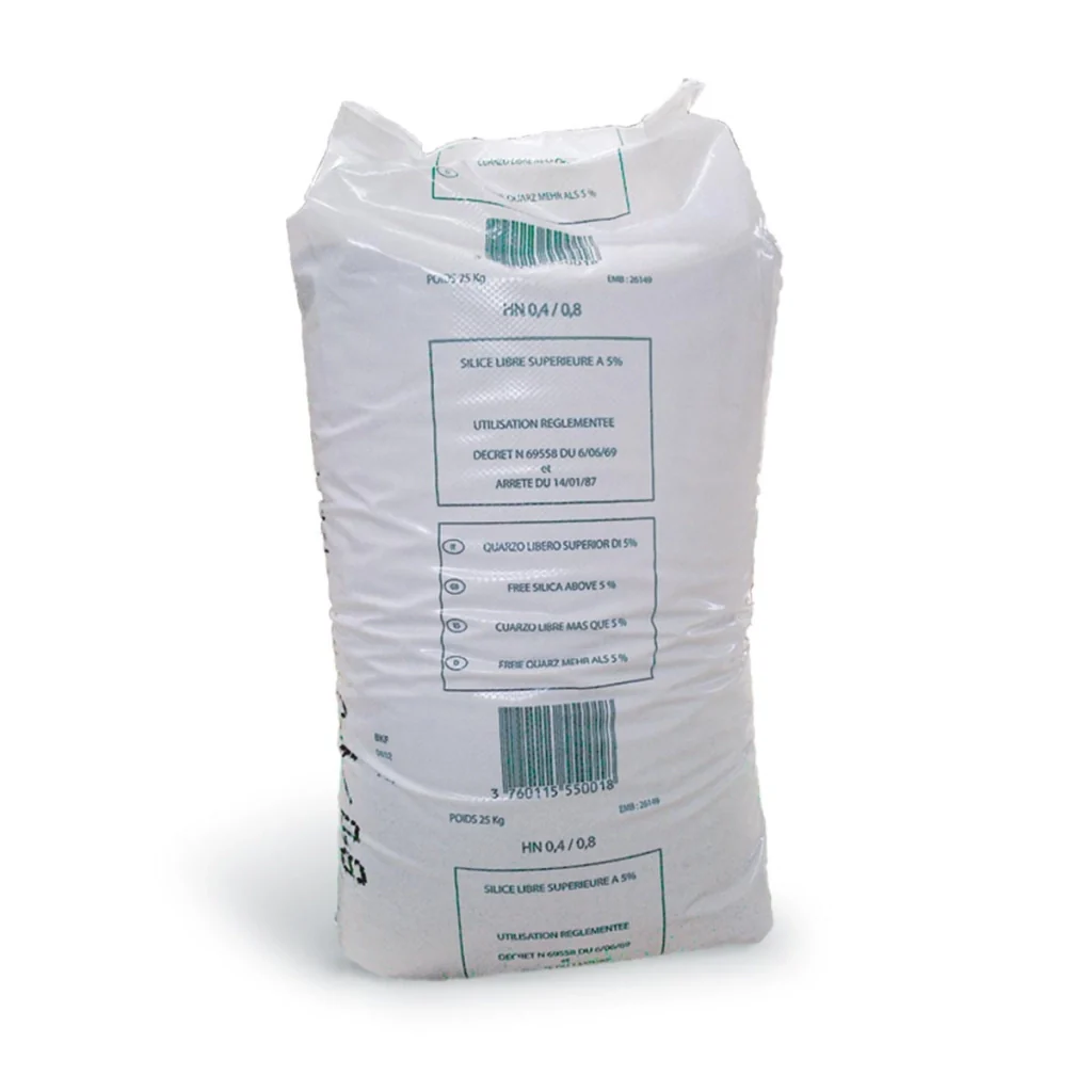 SABBIA QUARZIFERA 0,4 / 0,8MM 25KG PER POMPE