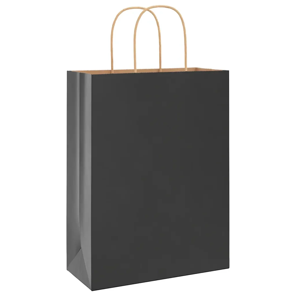 Sacchetti di Carta 250 pz con Manici Neri 26x12x35 cm 4101646 - Image 3