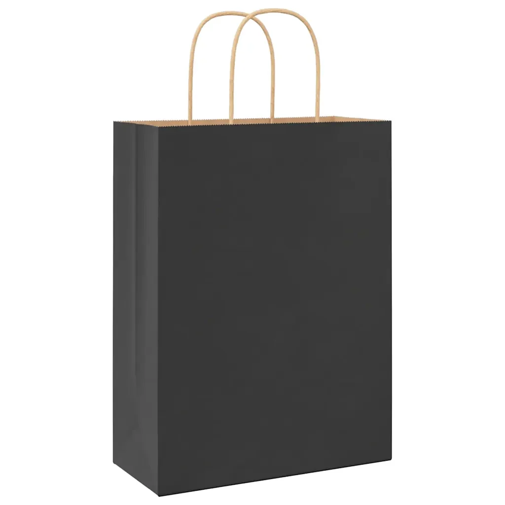Sacchetti di Carta 250 pz con Manici Neri 26x12x35 cm 4101646 - Image 6