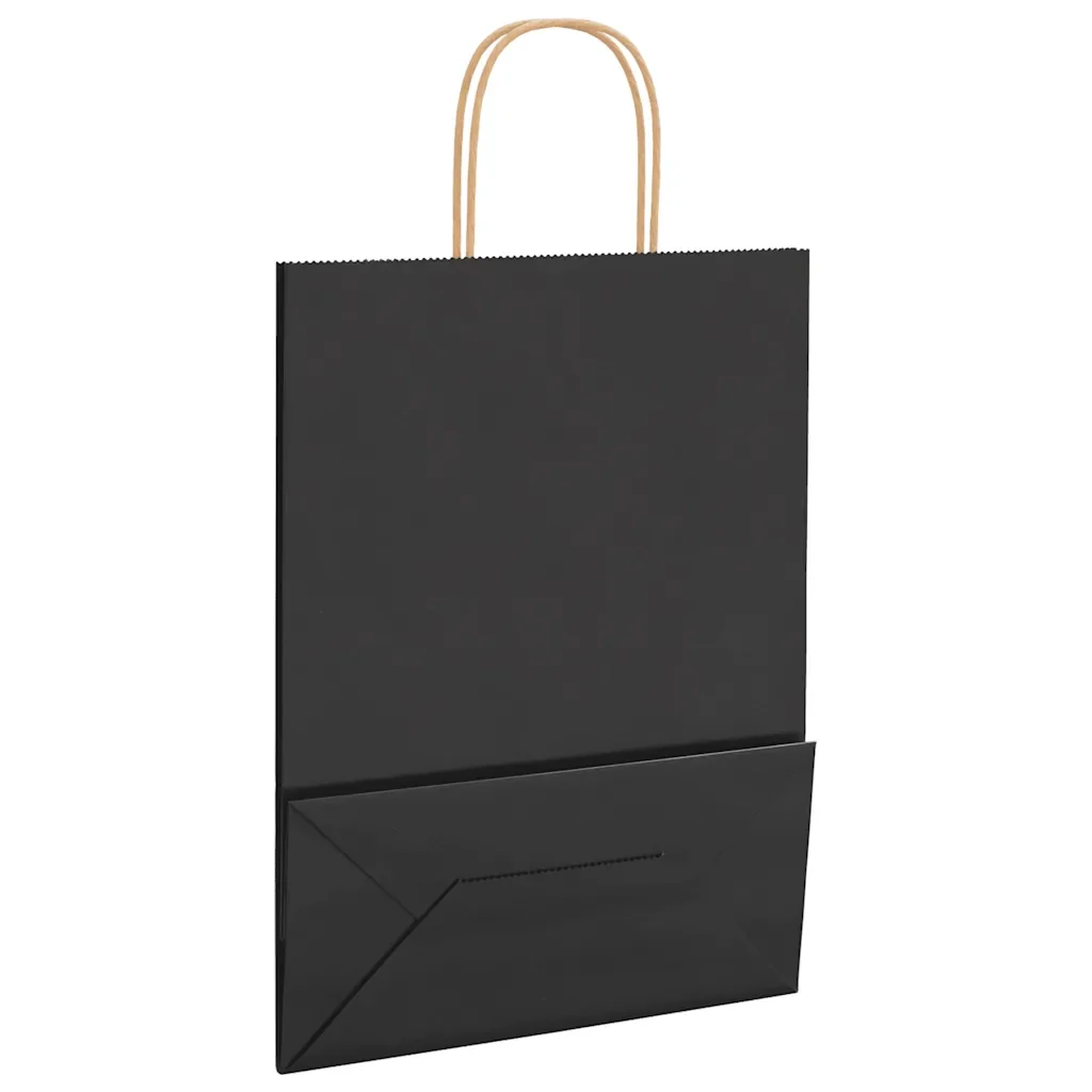 Sacchetti di Carta 250 pz con Manici Neri 26x12x35 cm 4101646 - Image 8