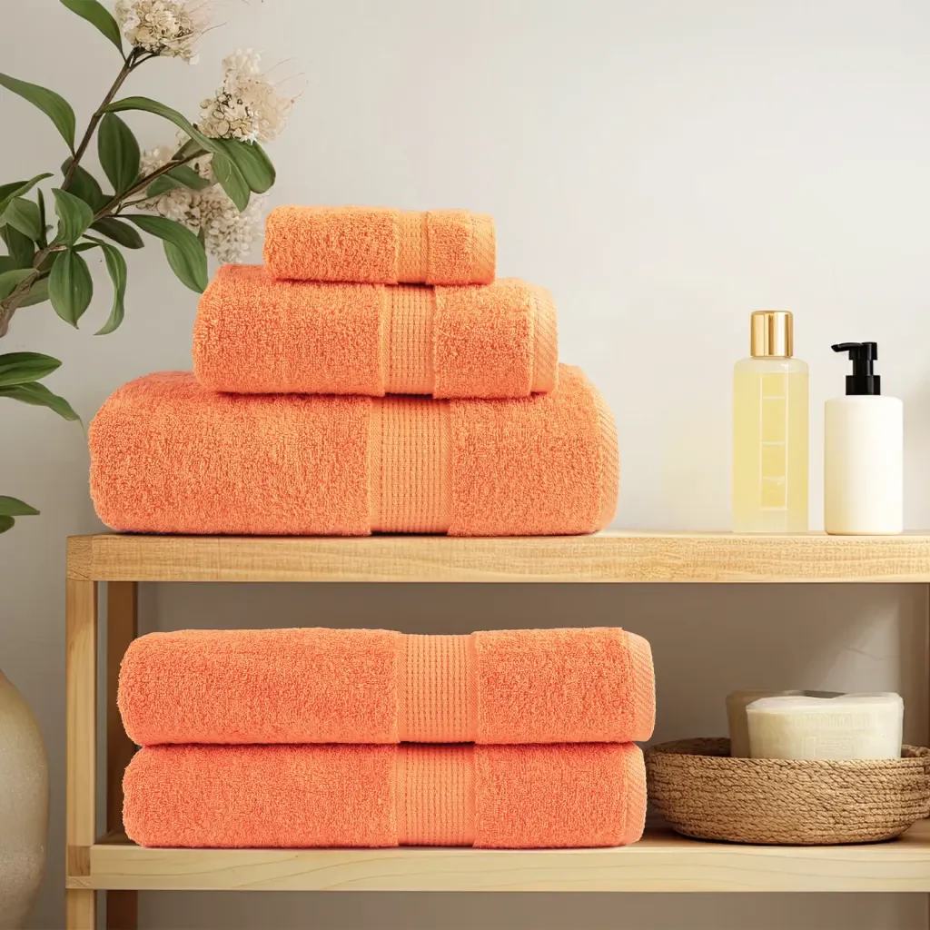 Salviette Premium SOLUND 10 pz Arancioni 30x30 cm 600 g/mÂ² - Image 3