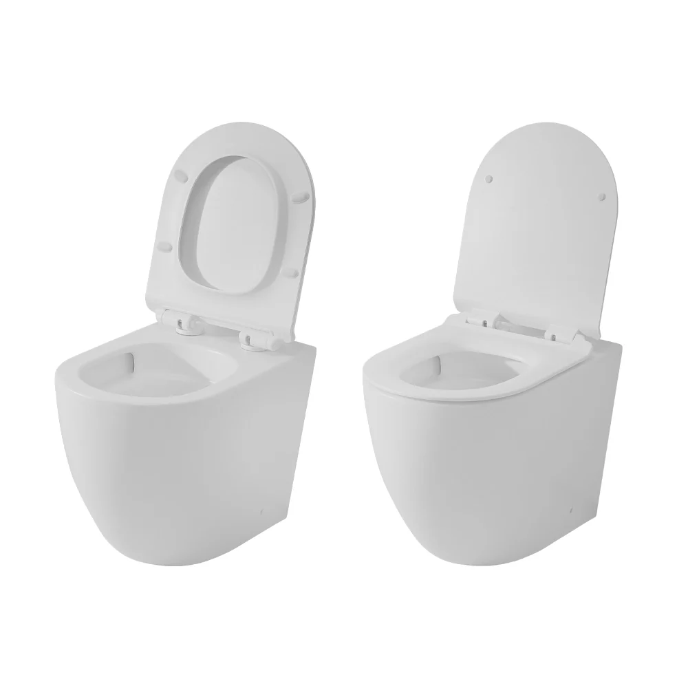 Sanitari Filomuro in ceramica bianca opaca con copriwc e scarico tornado Tokyo - Image 7