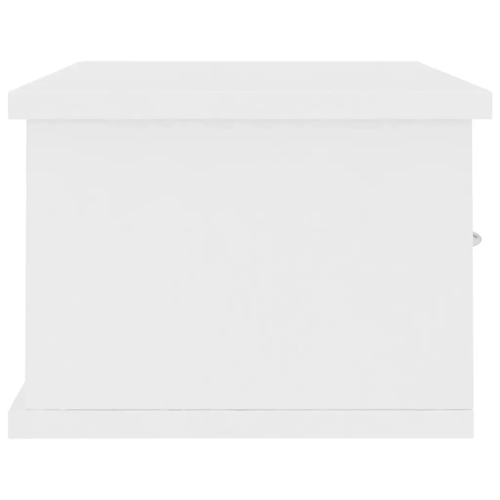 Scaffale con Cassetti a Parete Bianco 60x26x18,5 cm Multistrato 800585 - Image 5