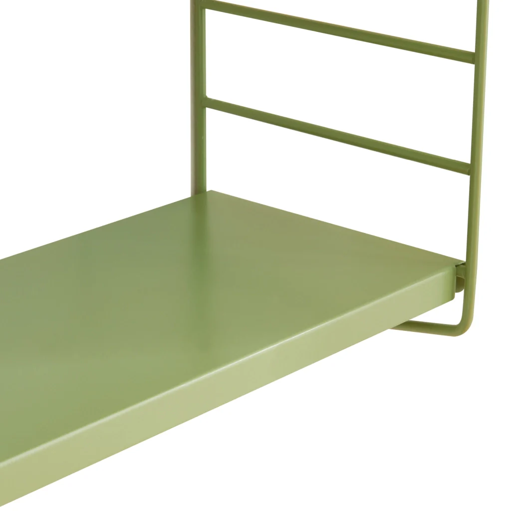 Scaffale da Parete Strängnäs a 3 Ripiani Regolabili 50 x 60 x 15 cm Acciaio Verde Oliva [en.casa] - Image 6