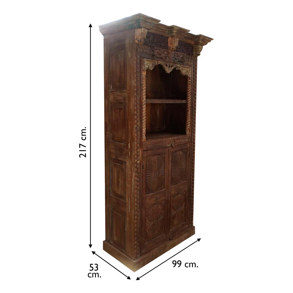 Scaffale in legno marrone 99x53x217h cm - Image 5