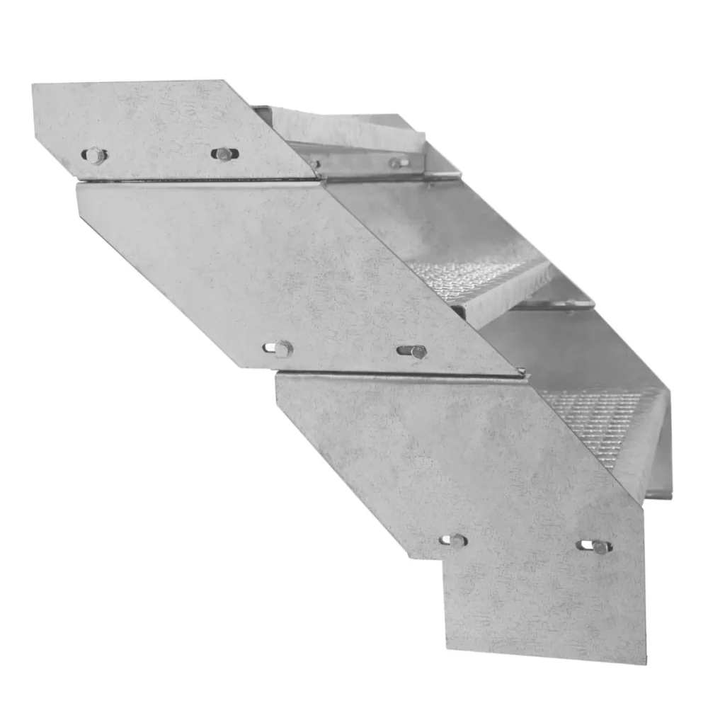 Scala metallica a 5 elementi ad altezza regolabile in acciaio zincato 90 cm / 900 mm - Image 8