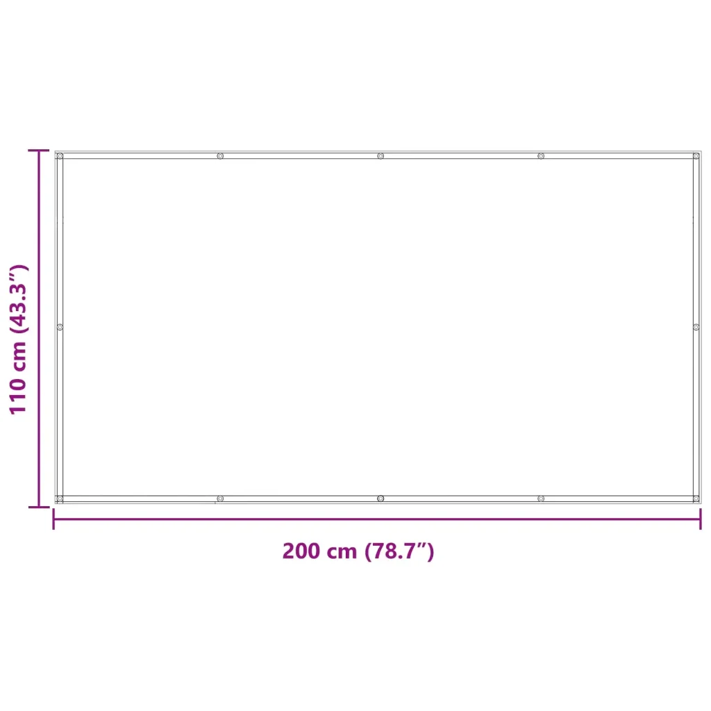 Schermo da balcone Marrone 110 x 200 cm Tessuto Oxford 42030875 - Image 7