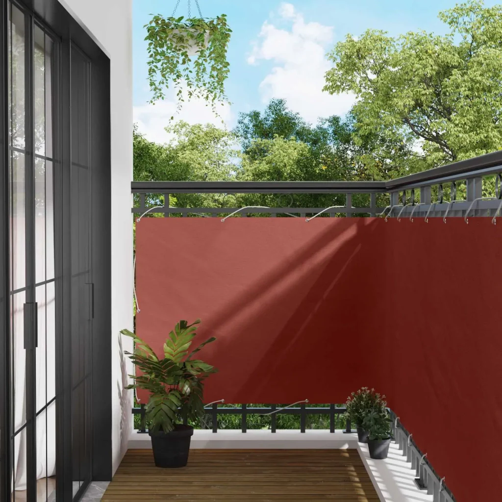 Schermo da balcone Terracotta 110 x 200 cm Tessuto Oxford 42030723