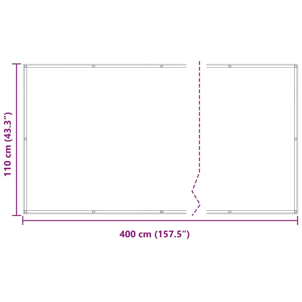 Schermo da balcone Terracotta 110 x 400 cm Tessuto Oxford - Image 7
