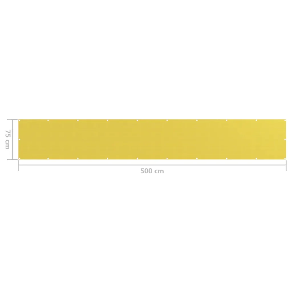 Schermo Frangivista per Balcone Giallo 75x500 cm in HDPE 310994 - Image 4
