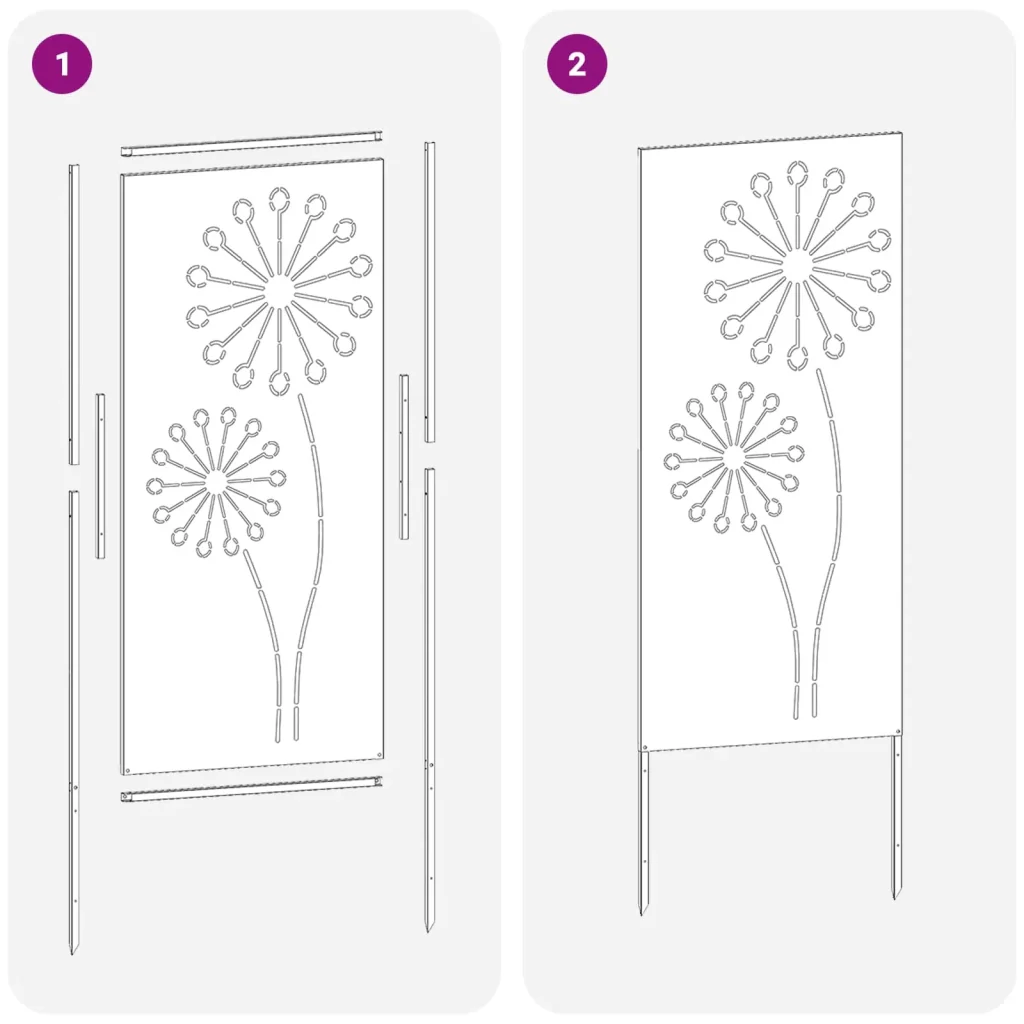 Schermo per privacy in giardino Traforo Antracite 50 x 140 cm 876303 - Image 8