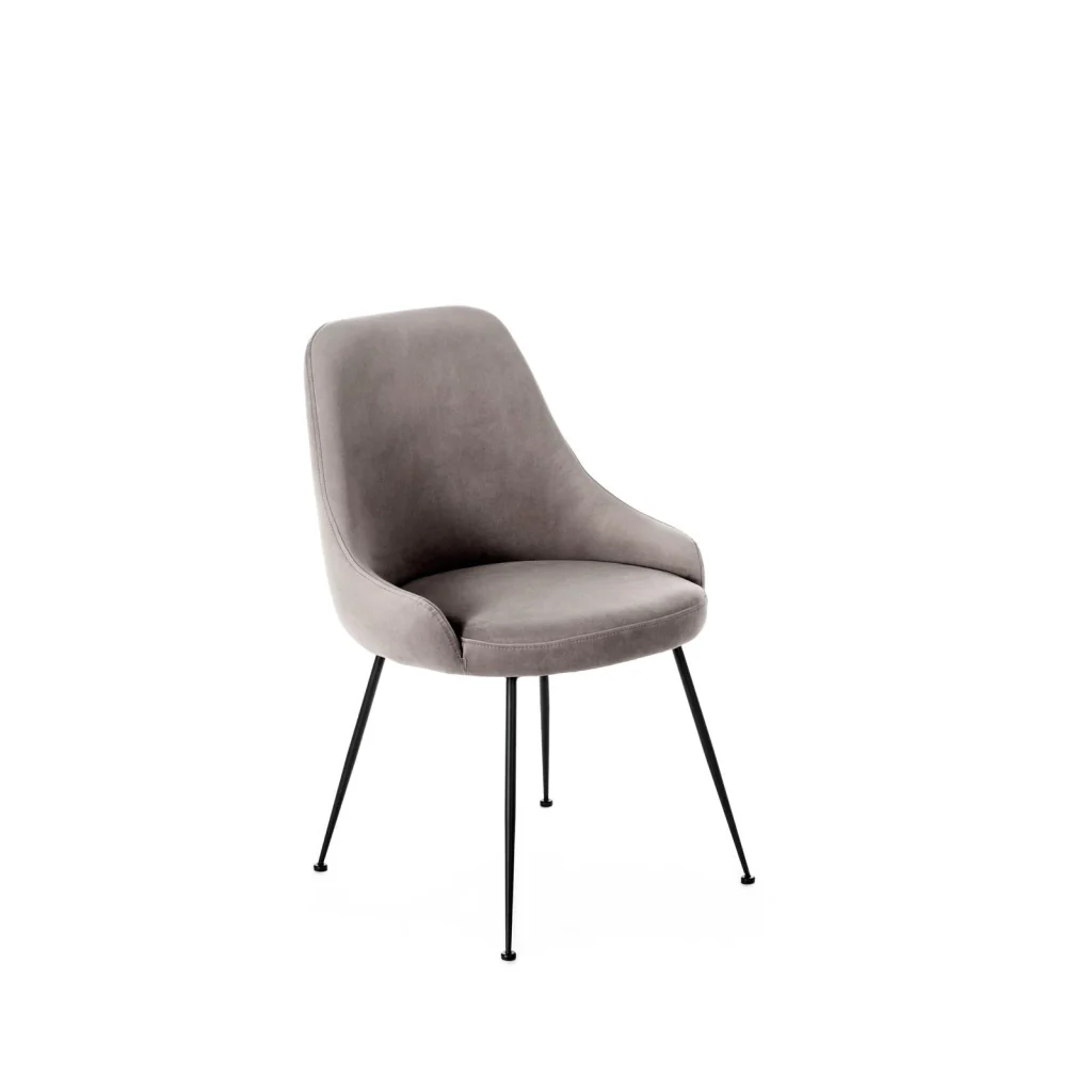 Sedia 48,5x49,5xH80 cm in Microfibra Nandy Visone - Image 4