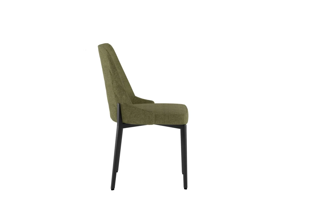 Sedia Ambra in tessuto easy-clean color verde con struttura in metallo - Stones - Image 3