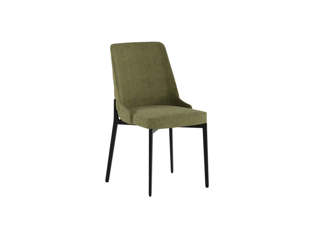 Sedia Ambra in tessuto easy-clean color verde con struttura in metallo - Stones - Image 5