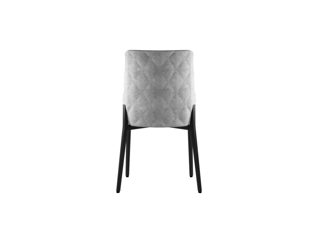 Sedia Ambra in tessuto easy-clean grigio chiaro con struttura in metallo - Stones - Image 4