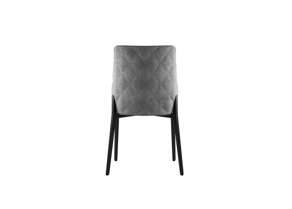 Sedia Ambra in tessuto easy-clean grigio scuro con struttura in metallo - Stones - Image 3