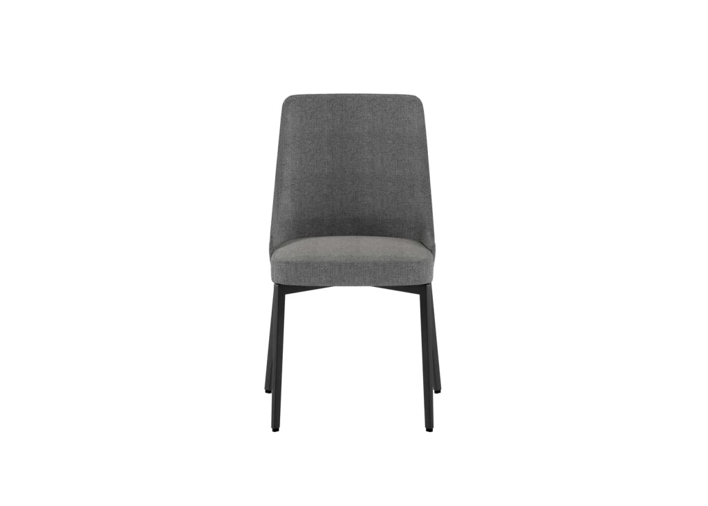 Sedia Ambra in tessuto easy-clean grigio scuro con struttura in metallo - Stones - Image 5