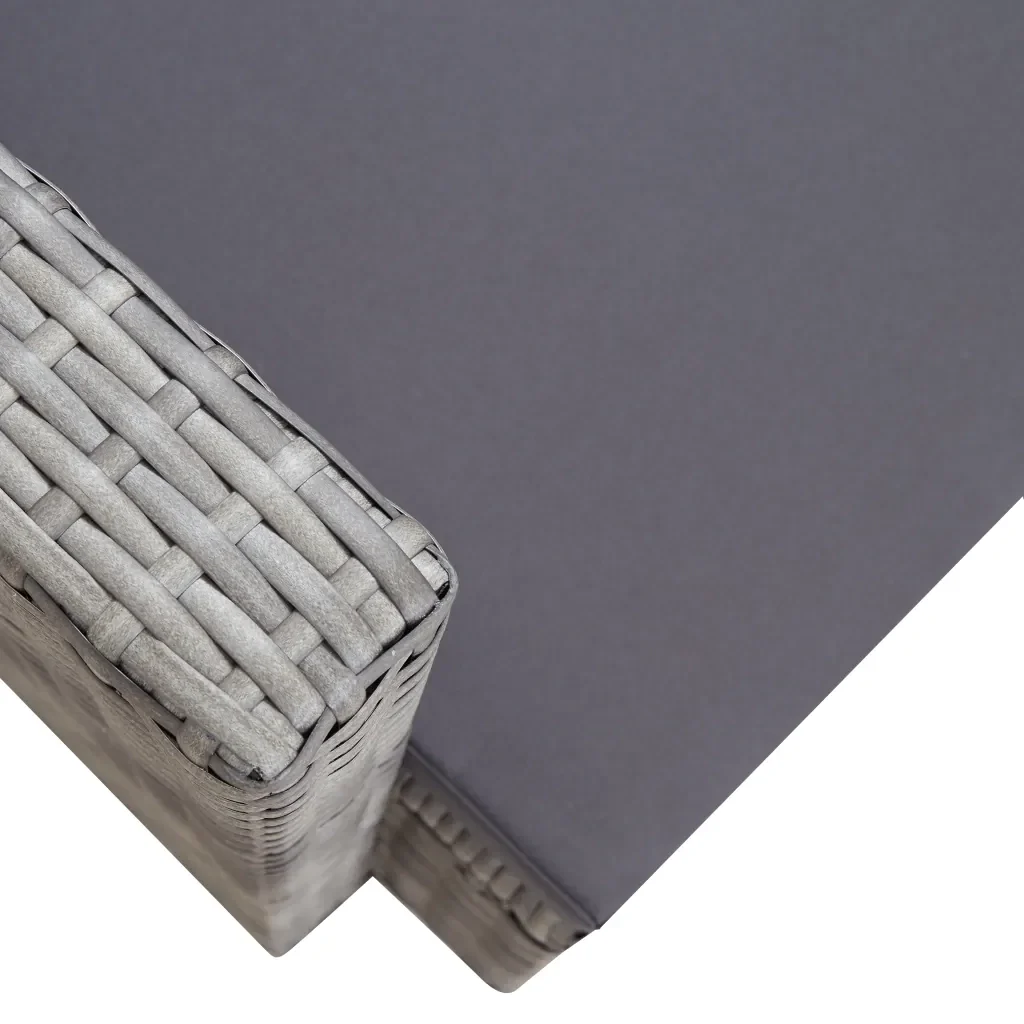 Sedia da Giardino con Cuscini in Polyrattan Grigio 45781 - Image 4