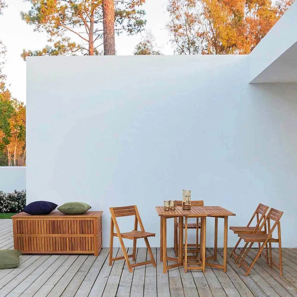 Sedia da Giardino Pieghevole in Acacia cm 44x47x78 - ETHAN - Image 3