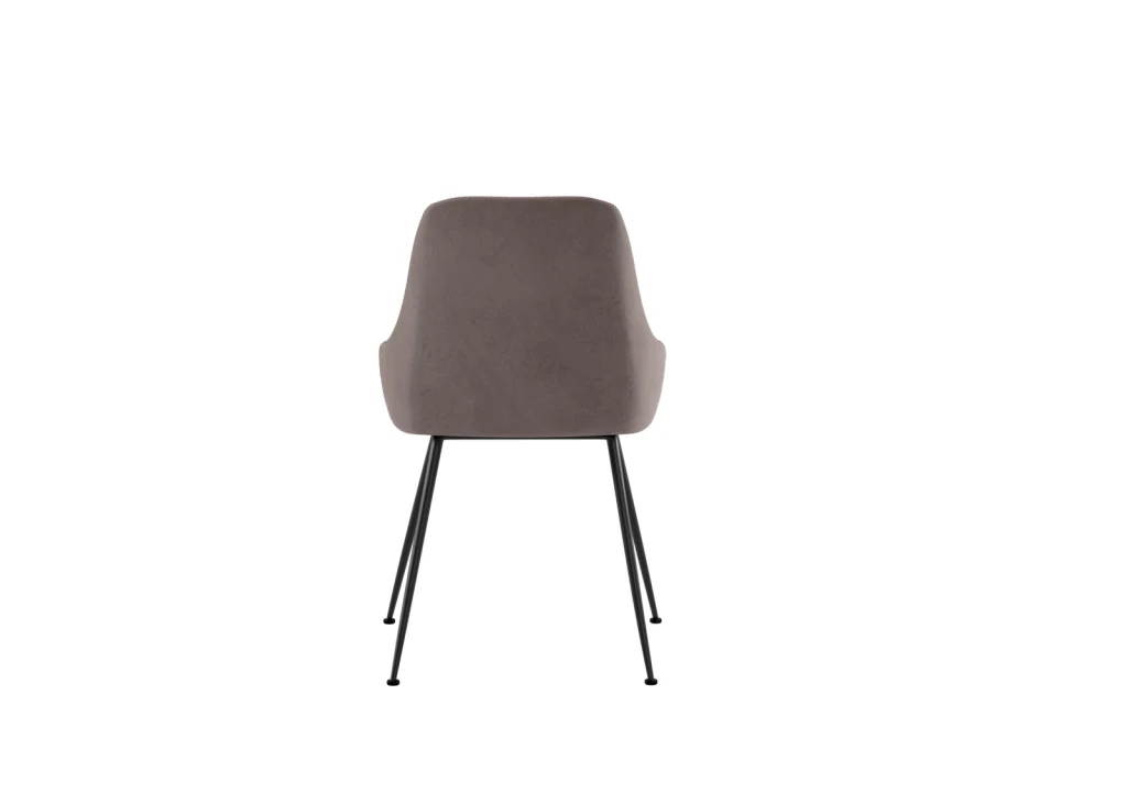Sedia da pranzo Nandy in microfibra visone con gambe in metallo nero - Imbottita ed ergonomica - Stones - Image 4
