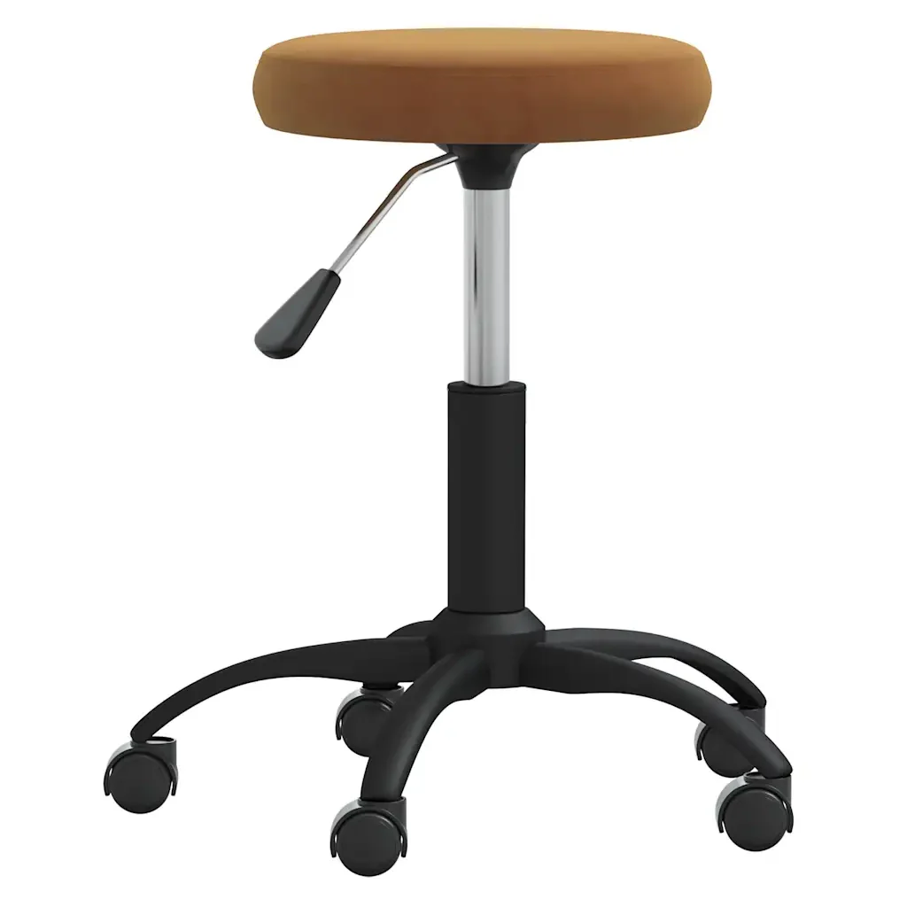Sedia Girevole da Ufficio Marrone in Velluto 333172 - Image 3