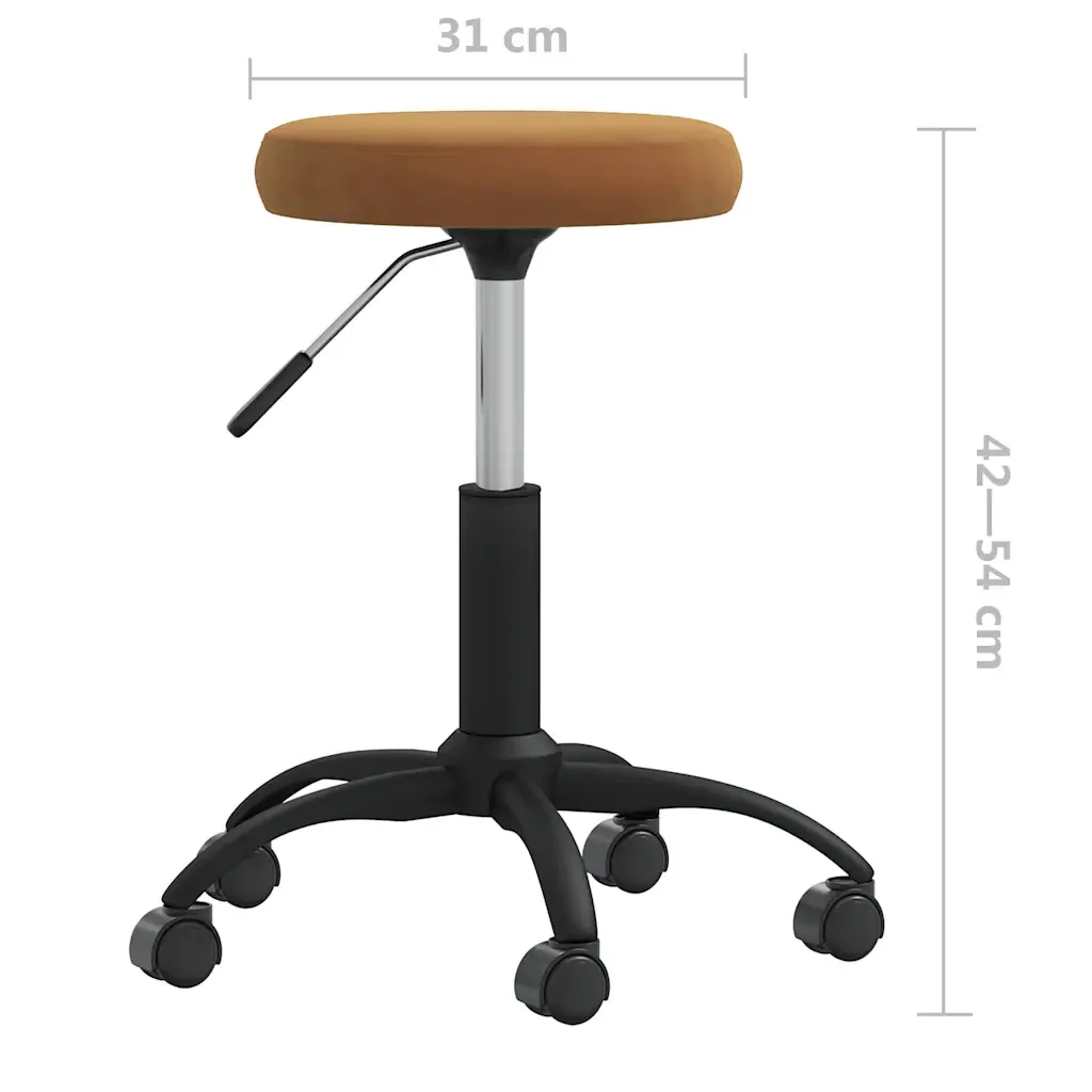 Sedia Girevole da Ufficio Marrone in Velluto 333172 - Image 7