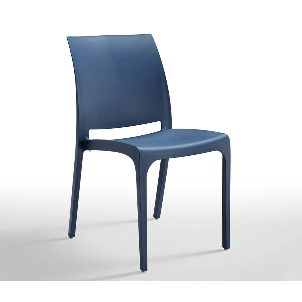 SEDIA VOLGA MIAMI BLUE 54X46XH80CM IMPILABILE