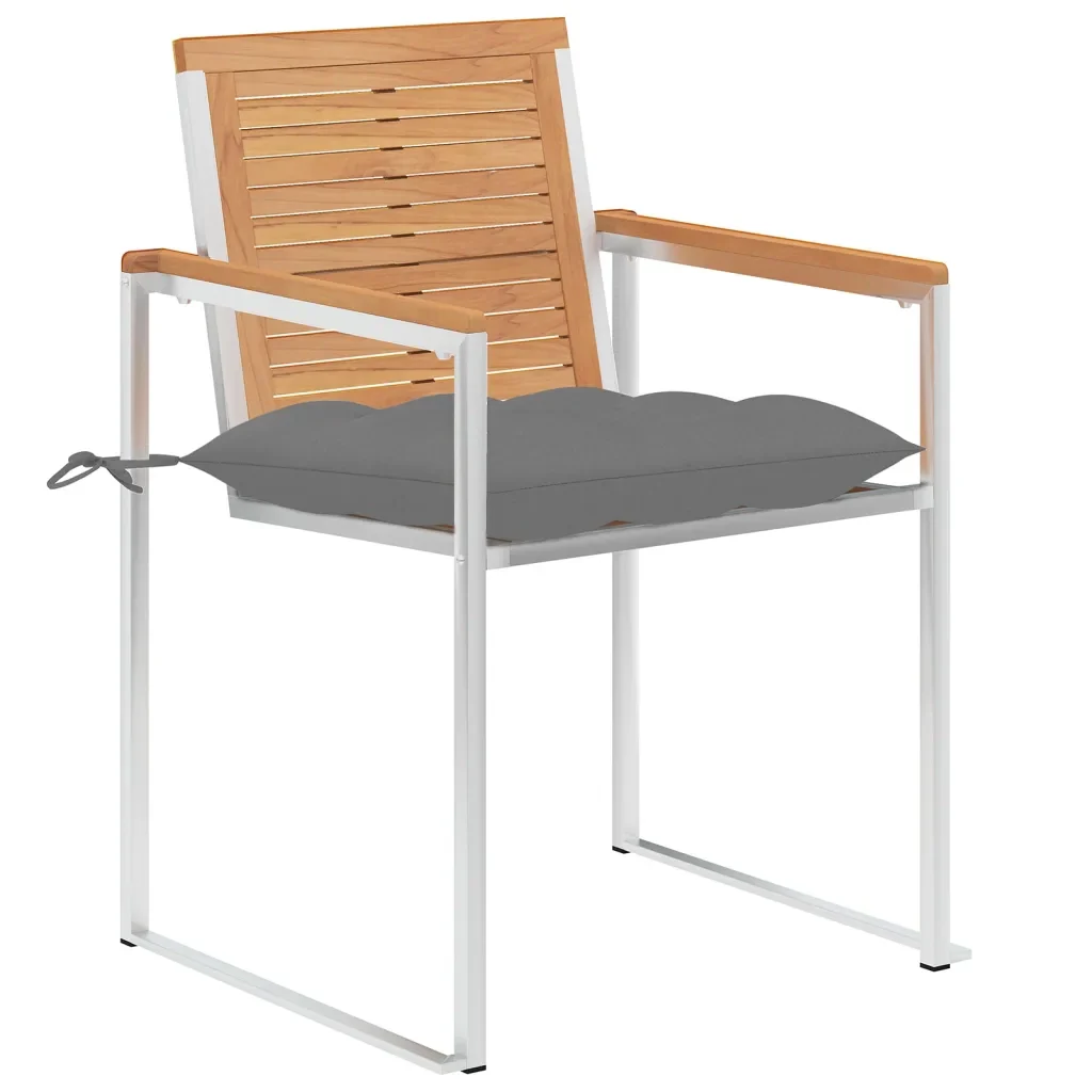 Sedie da Giardino con Cuscini 6 pz in Legno Massello di Teak 3078597