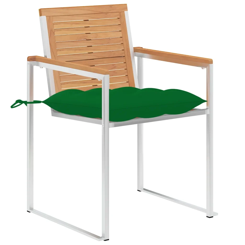 Sedie da Giardino con Cuscini 6 pz in Legno Massello di Teak 3078601