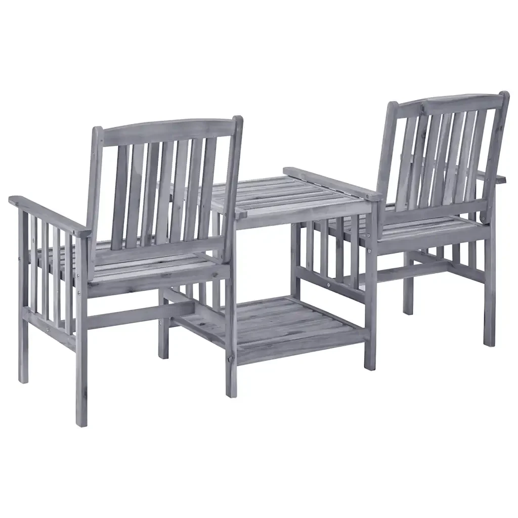 Sedie da Giardino con Cuscini e Tavolino in Massello di Acacia cod mxl 36284 - Image 3
