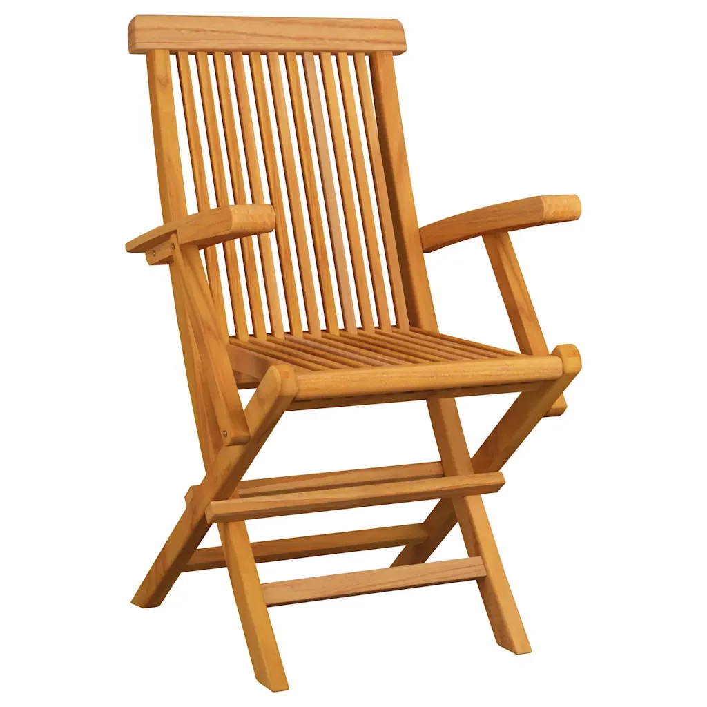 Sedie da Giardino con Cuscini Rossi 2 pz in Massello di Teak 3062493 - Image 2