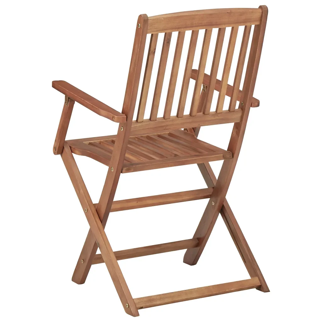 Sedie da Giardino Pieghevoli 8 pz con Cuscini Massello Acacia 3074986 - Image 6