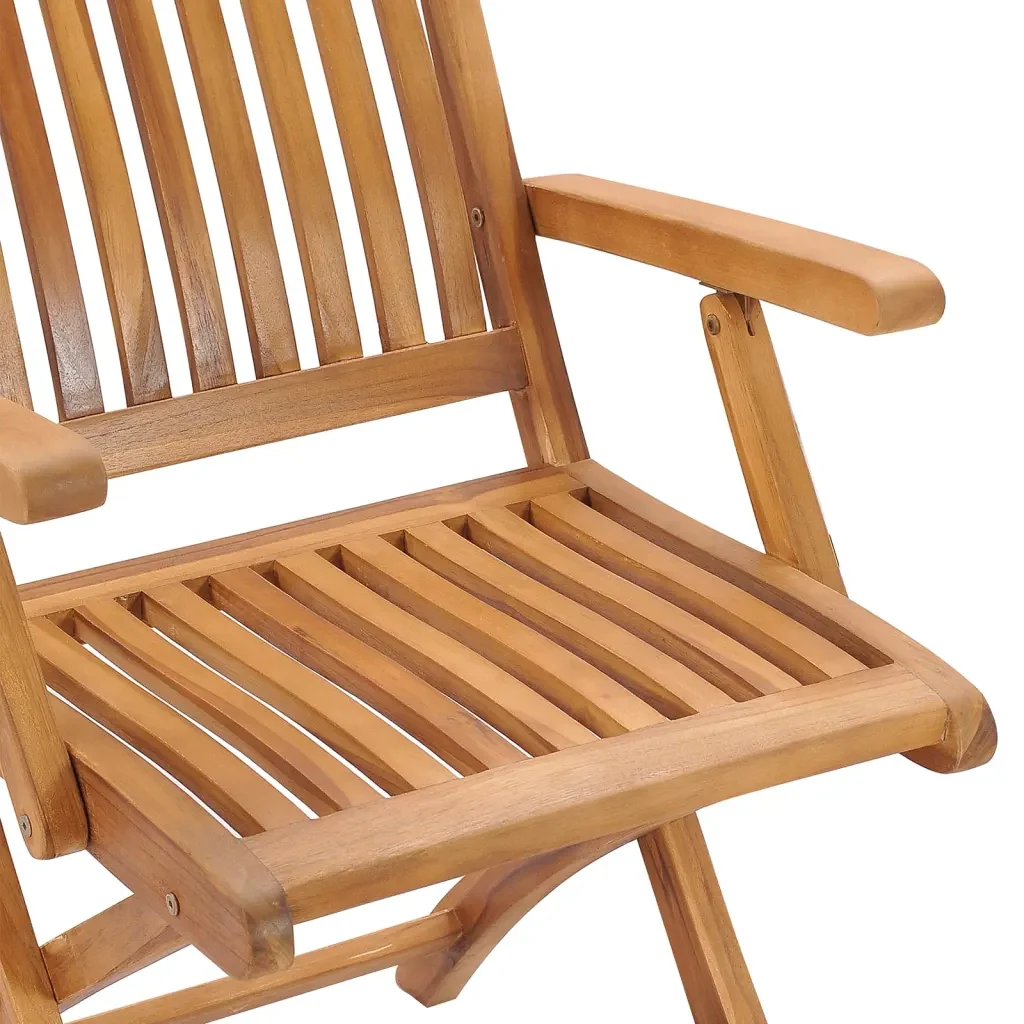 Sedie da Giardino Pieghevoli con Cuscini 8 pz Massello di Teak 3072796 - Image 4