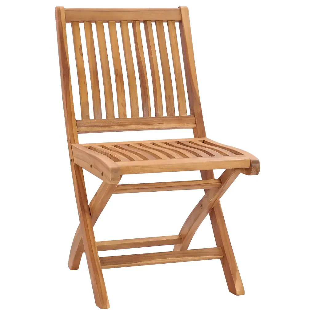 Sedie da Giardino Pieghevoli con Cuscini 8 pz Massello di Teak 3072880 - Image 3