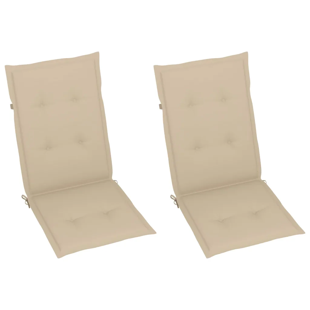 Sedie da Giardino Reclinabili 2 pz con Cuscini Massello Acacia cod mxl 9209 - Image 6