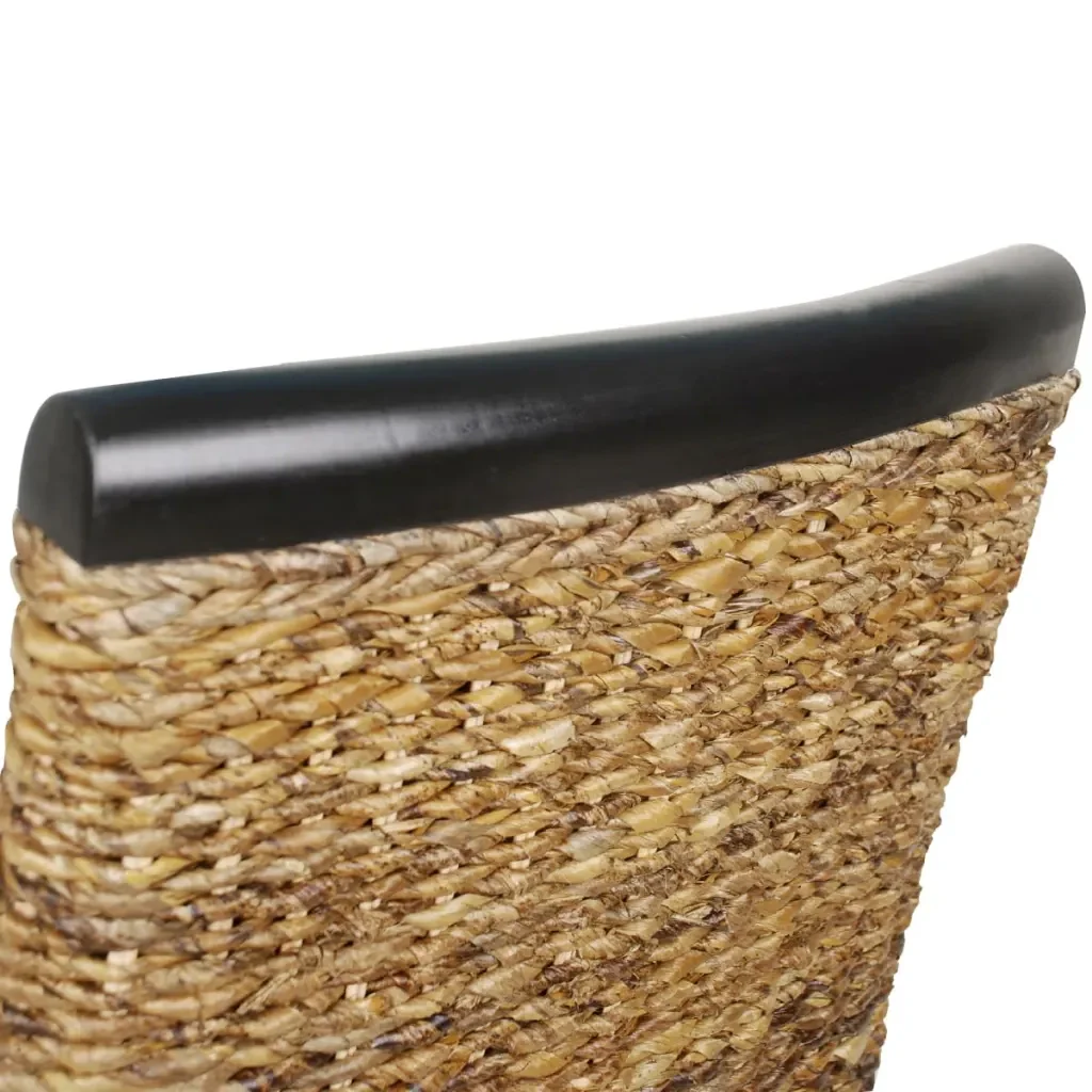 Sedie da Pranzo 2 pz in Abaca e Legno Massello di Mango 243233 - Image 8