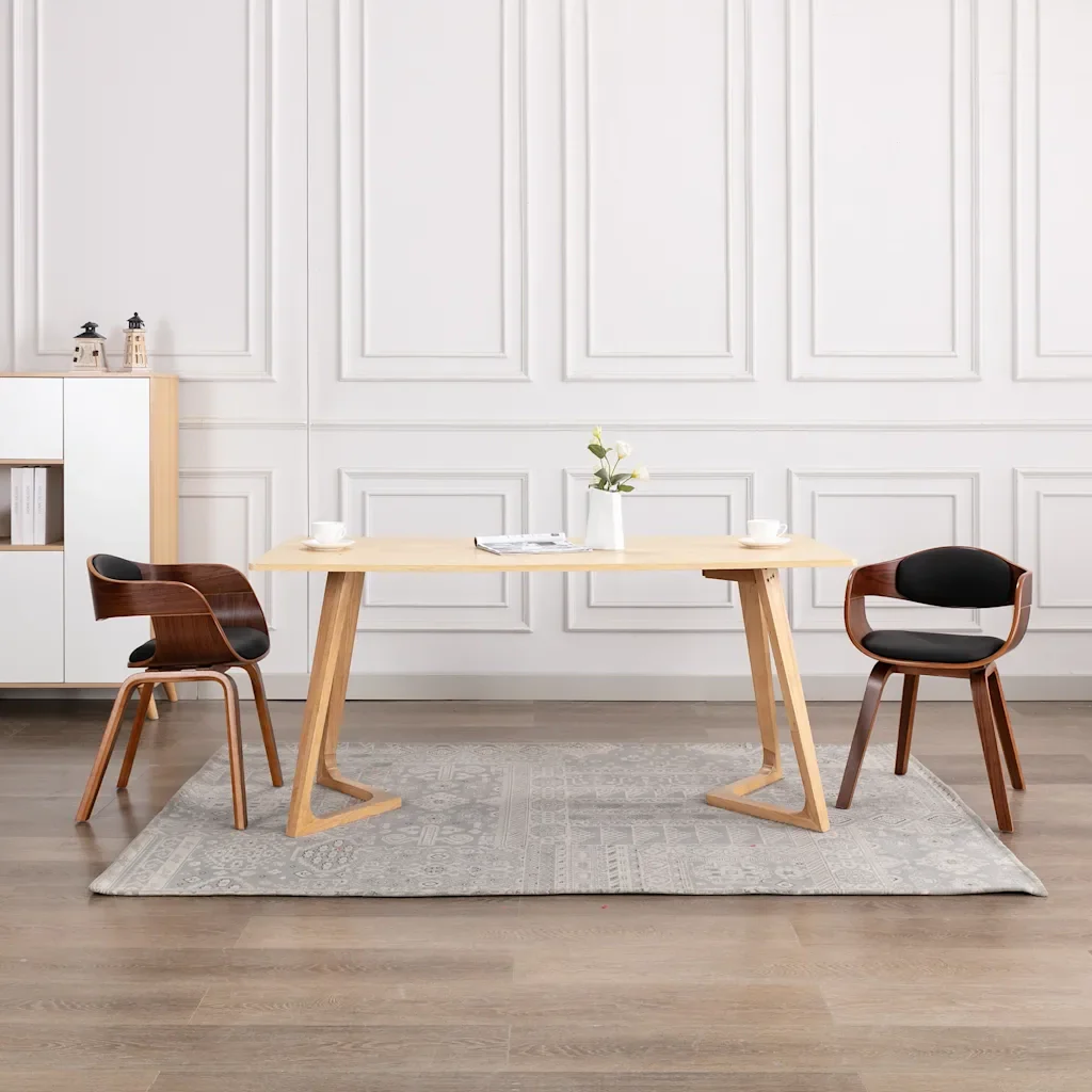 Sedie da Pranzo 2 pz in Legno Piegato e Similpelle 287385