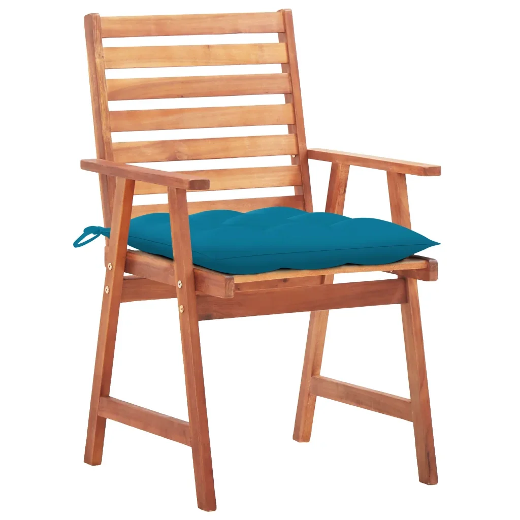 Sedie da Pranzo da Esterni con Cuscini 2 pz Massello di Acacia 3064339