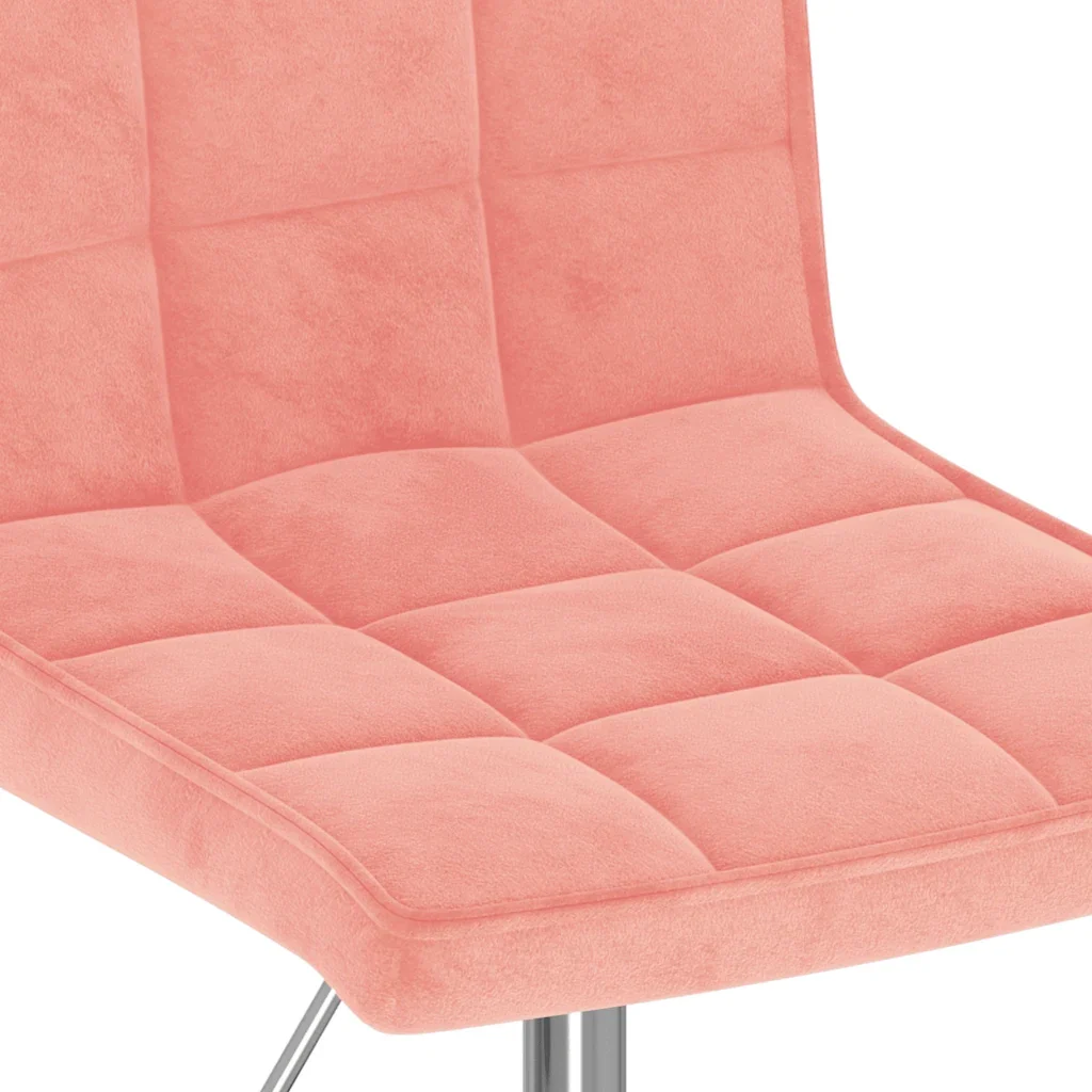 Sedie da Pranzo Girevoli 4 pz Rosa in Velluto 3089294 - Image 8