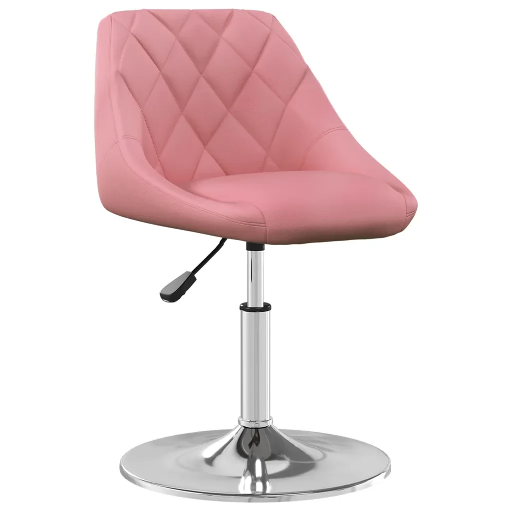 Sedie da Pranzo Girevoli 6 pz Rosa in Velluto - Image 2