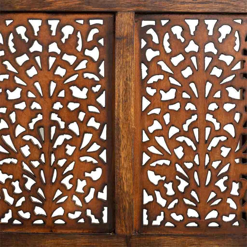 Separè in legno marrone artigianale 50(x4) x 2x180h cm - Image 3