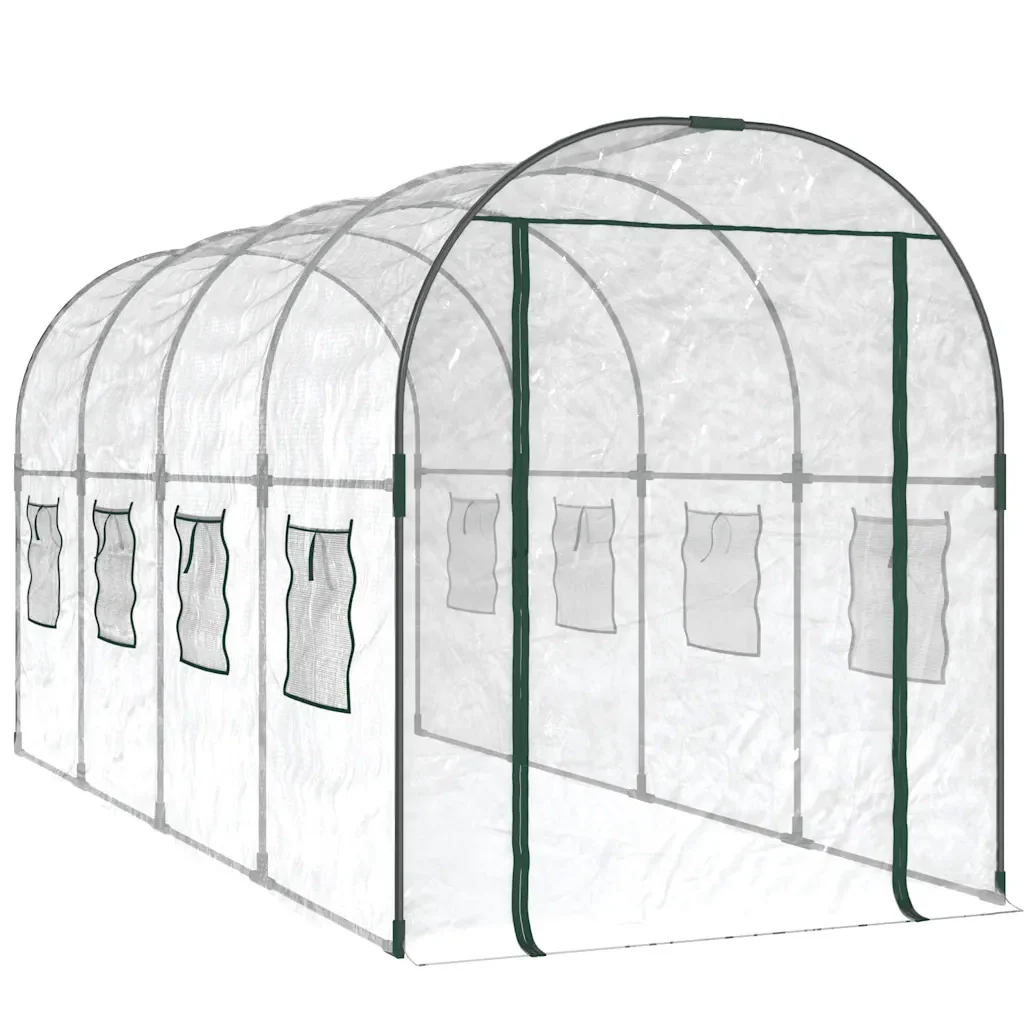Serra Trasparente 160x400x190 cm PVC Acciaio Verniciato Polvere 317247 - Image 2